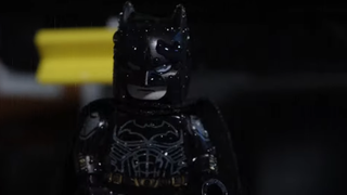 Brood with a toy Dark Knight in this Lego recreation of <i>The Batman</i>'s trailer